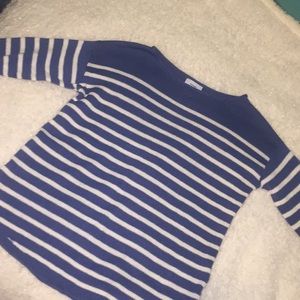 Blue and white stripped sweater